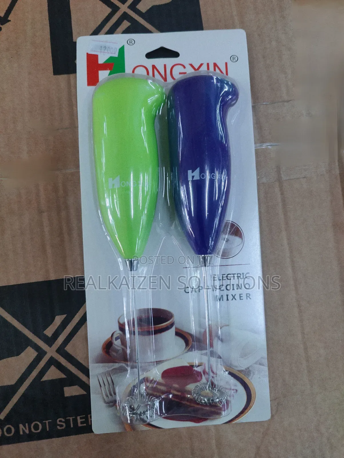 Battery Operated Coffee Milk Frother Cappuccino Mixer 2 Pc