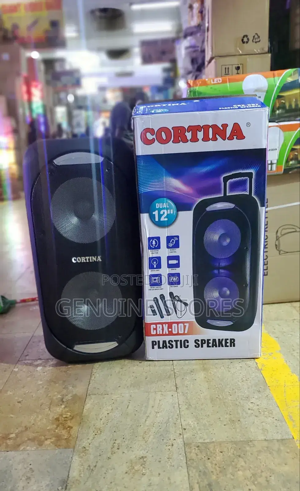 Cortina Rechargeable Speaker of 12" Dual