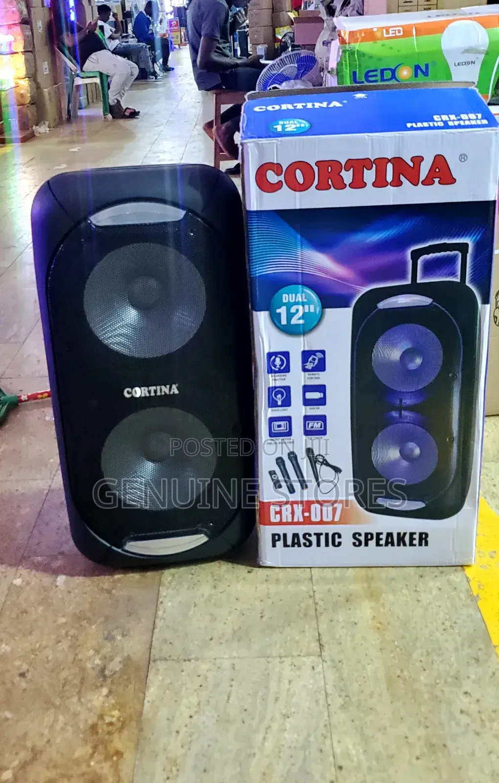 Cortina Rechargeable Speaker of 12" Dual