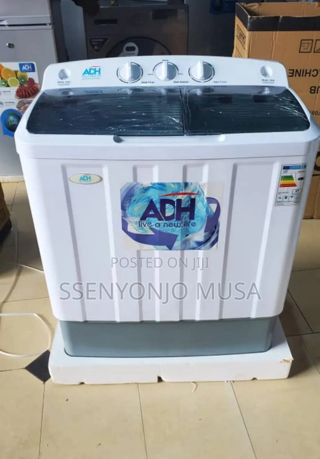 ADH 8kg Washing Machine - White, Compact, and Efficient