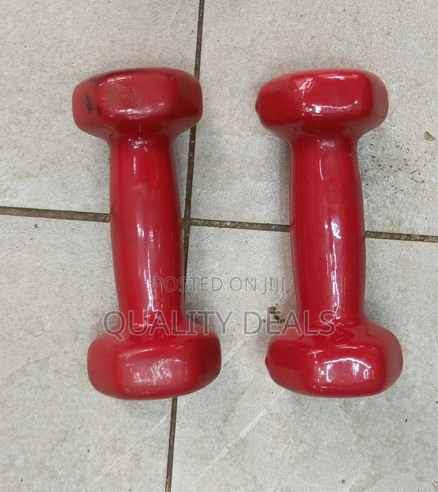 Pair of 1kg Vinyl Coated Dumbells