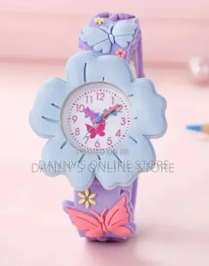 Adorable Girls' 3D Flower Butterfly Cartoon Watch