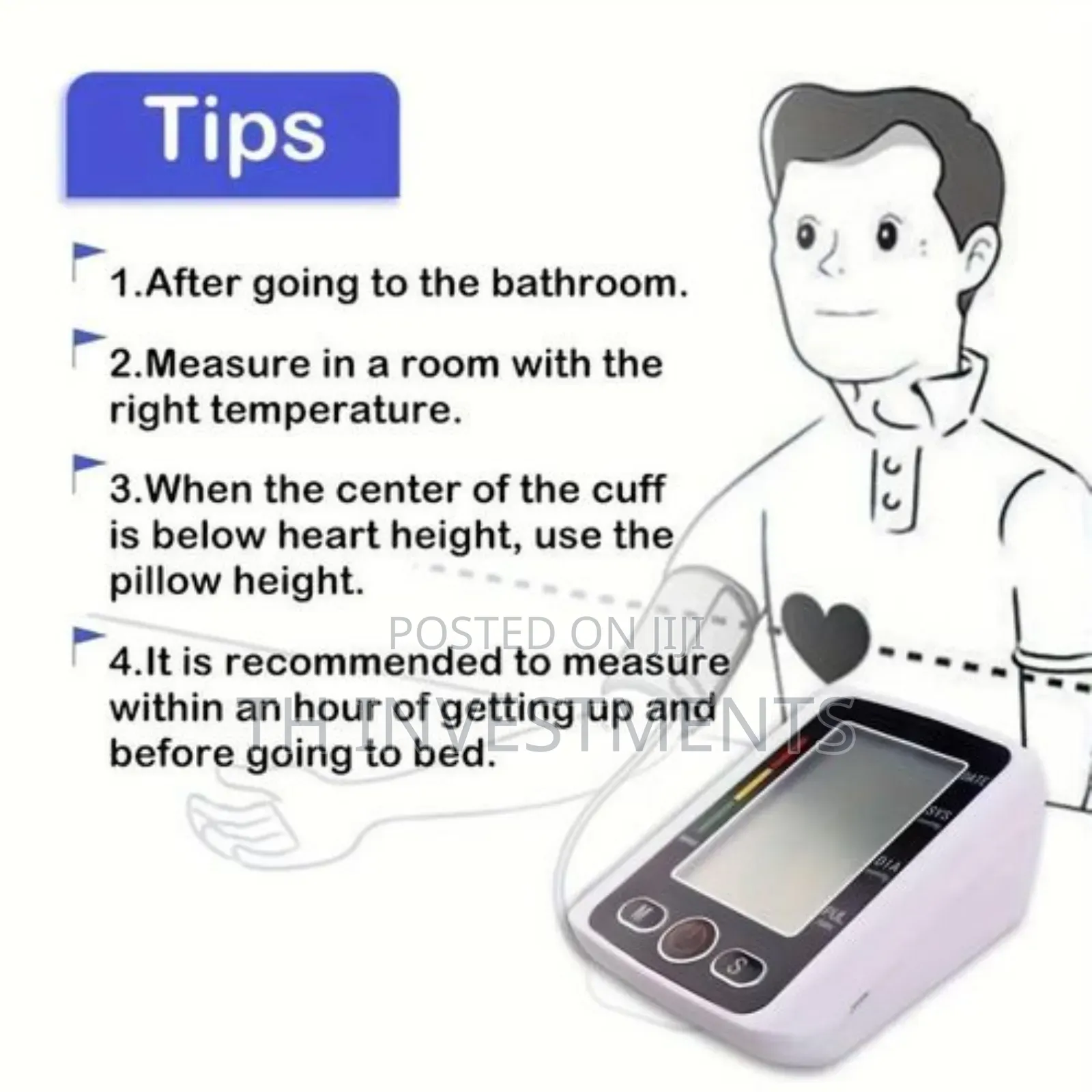 Electronic Home Use Blood Pressure Monitor