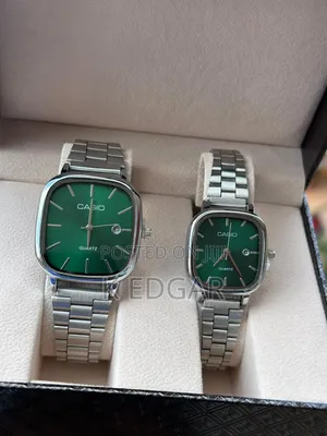 Silver Casio Couple Watches