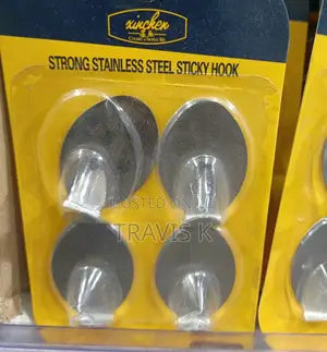 Stainless Steel Sticky Hooks (4pcs)