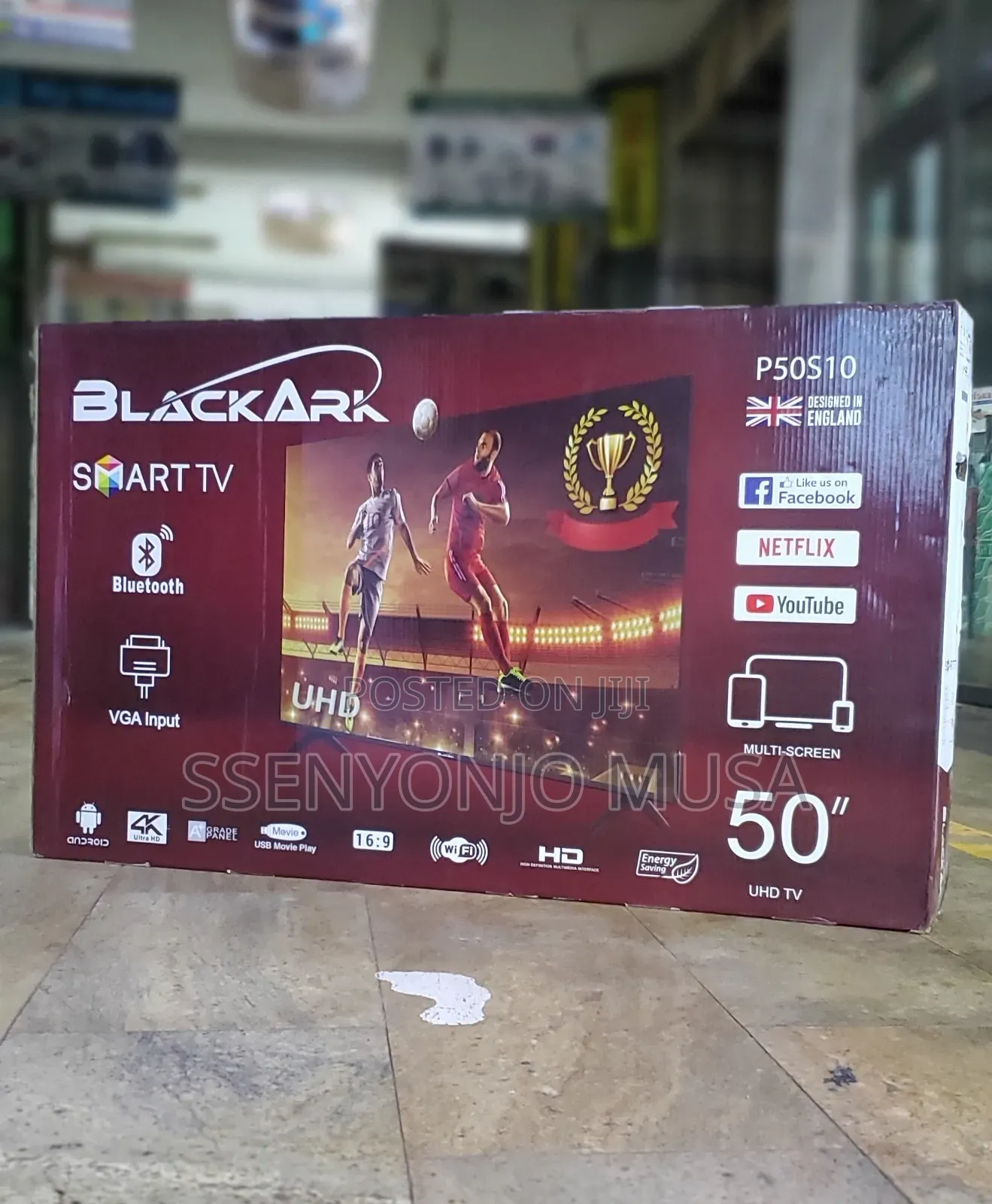 Blackark P50s10 50" Uhd Smart Tv - Netflix, Youtube, Bt -