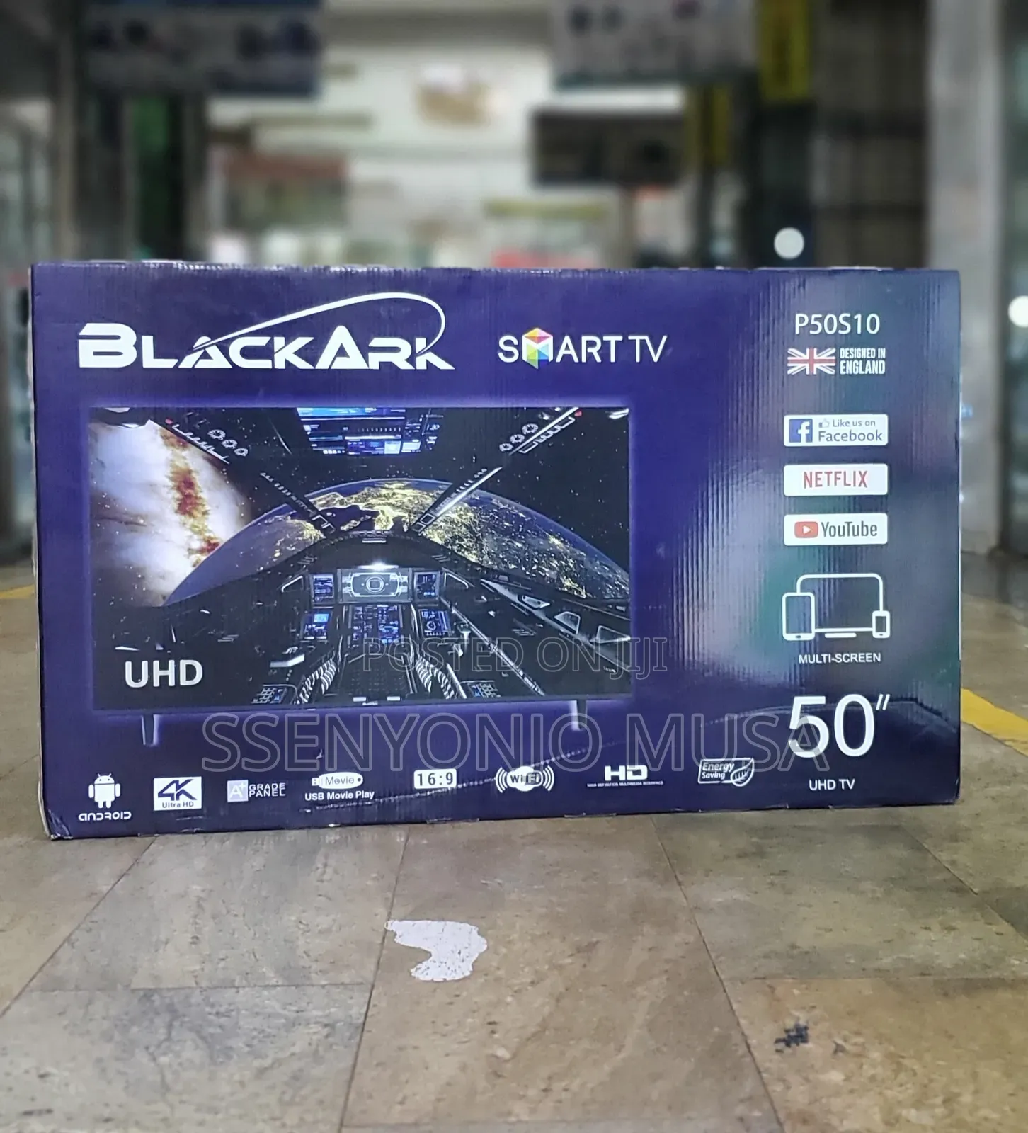 Blackark P50s10 50" Uhd Smart Tv - Netflix, Youtube, Bt -
