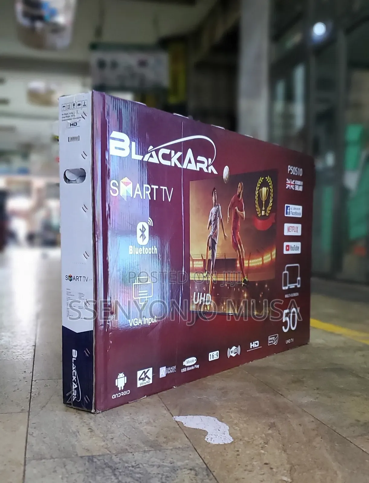 Blackark P50s10 50" Uhd Smart Tv - Netflix, Youtube, Bt -