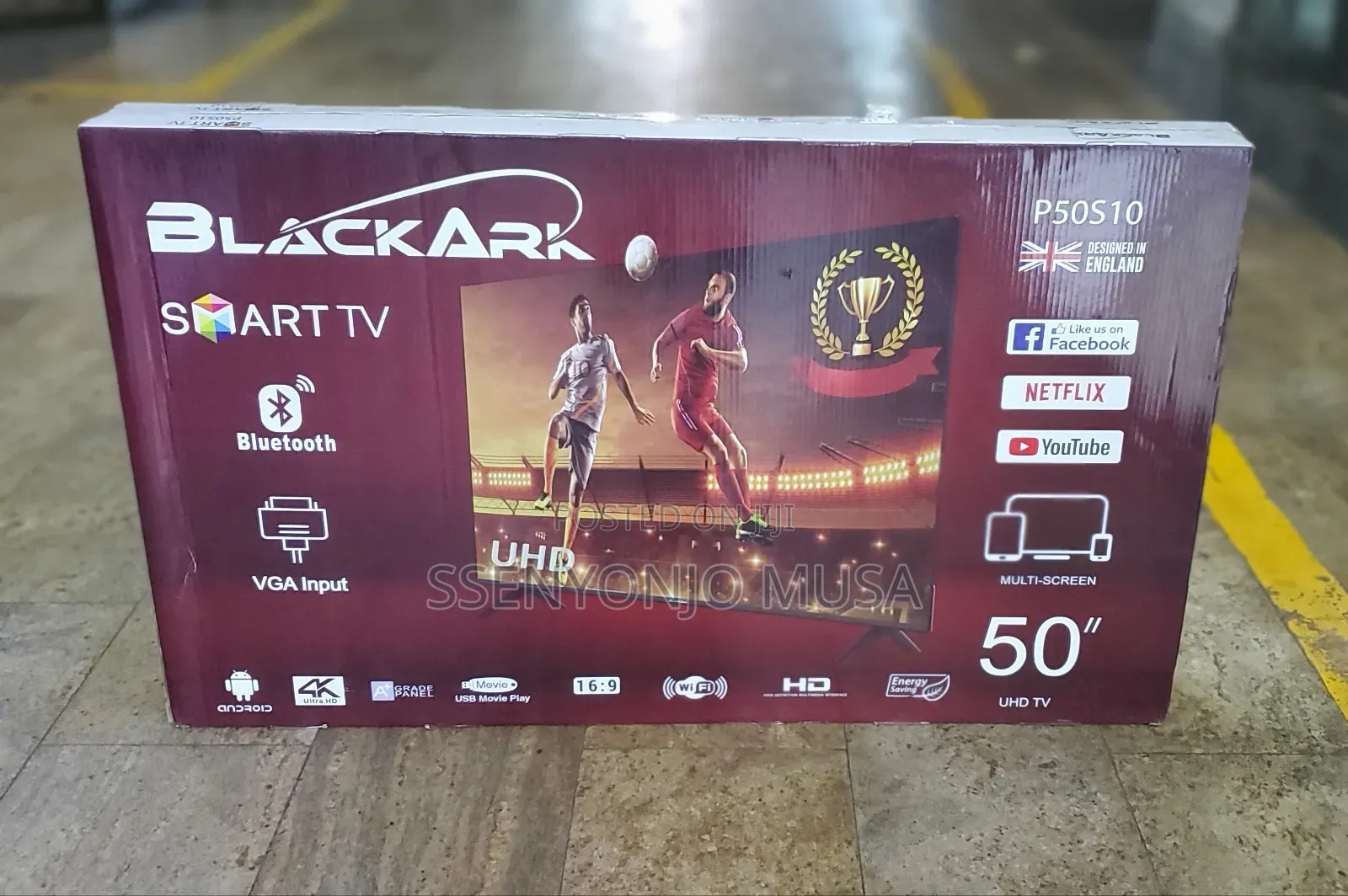 Blackark P50s10 50" Uhd Smart Tv - Netflix, Youtube, Bt -