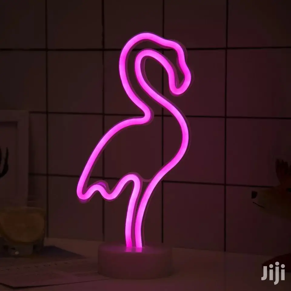 Fashion LED Neon Sign Light Home Decor Pink Flamingo