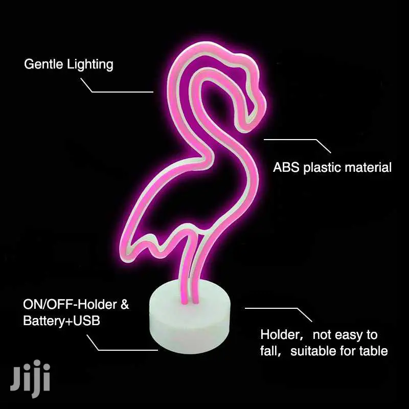 Fashion LED Neon Sign Light Home Decor Pink Flamingo