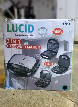 Lucid LST 908 3-in-1 Sandwich Maker -Toast, Waffle, Grilled-
