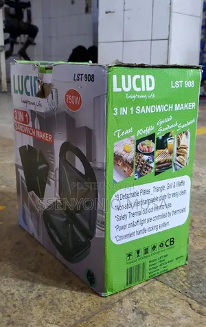 Lucid LST 908 3-in-1 Sandwich Maker -Toast, Waffle, Grilled-