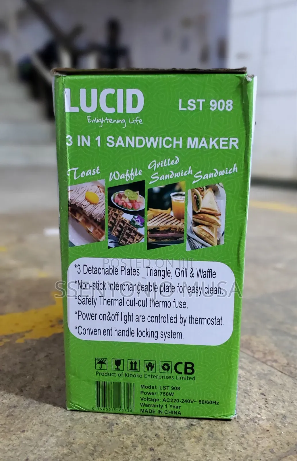Lucid LST 908 3-in-1 Sandwich Maker -Toast, Waffle, Grilled-