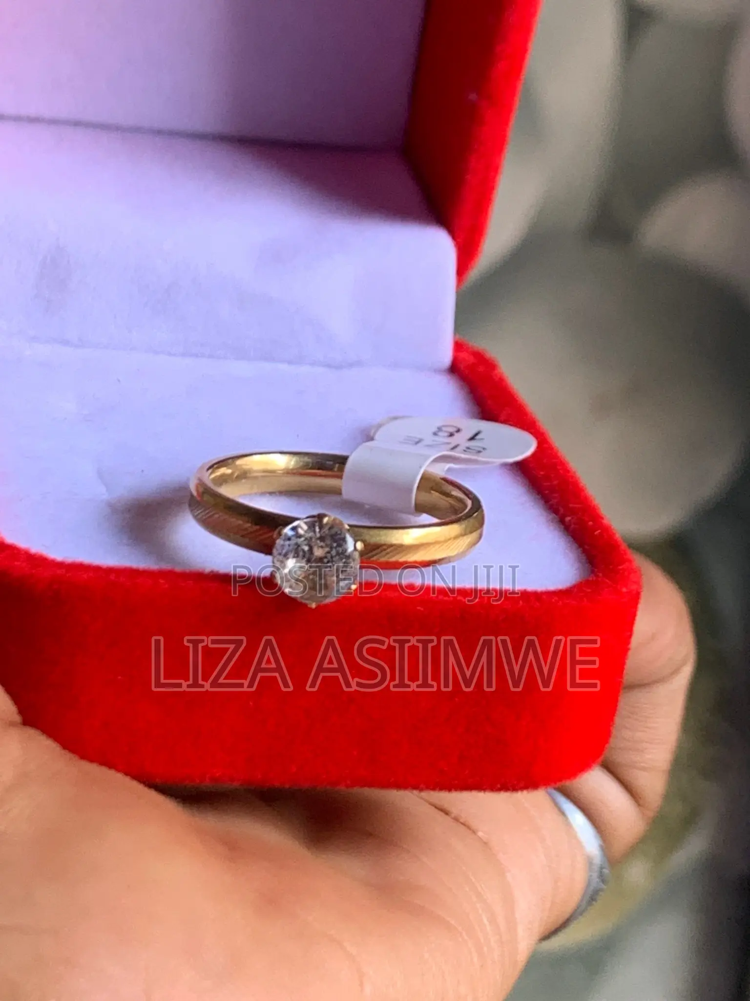 Size 18(8) Engagement Ring in Gold