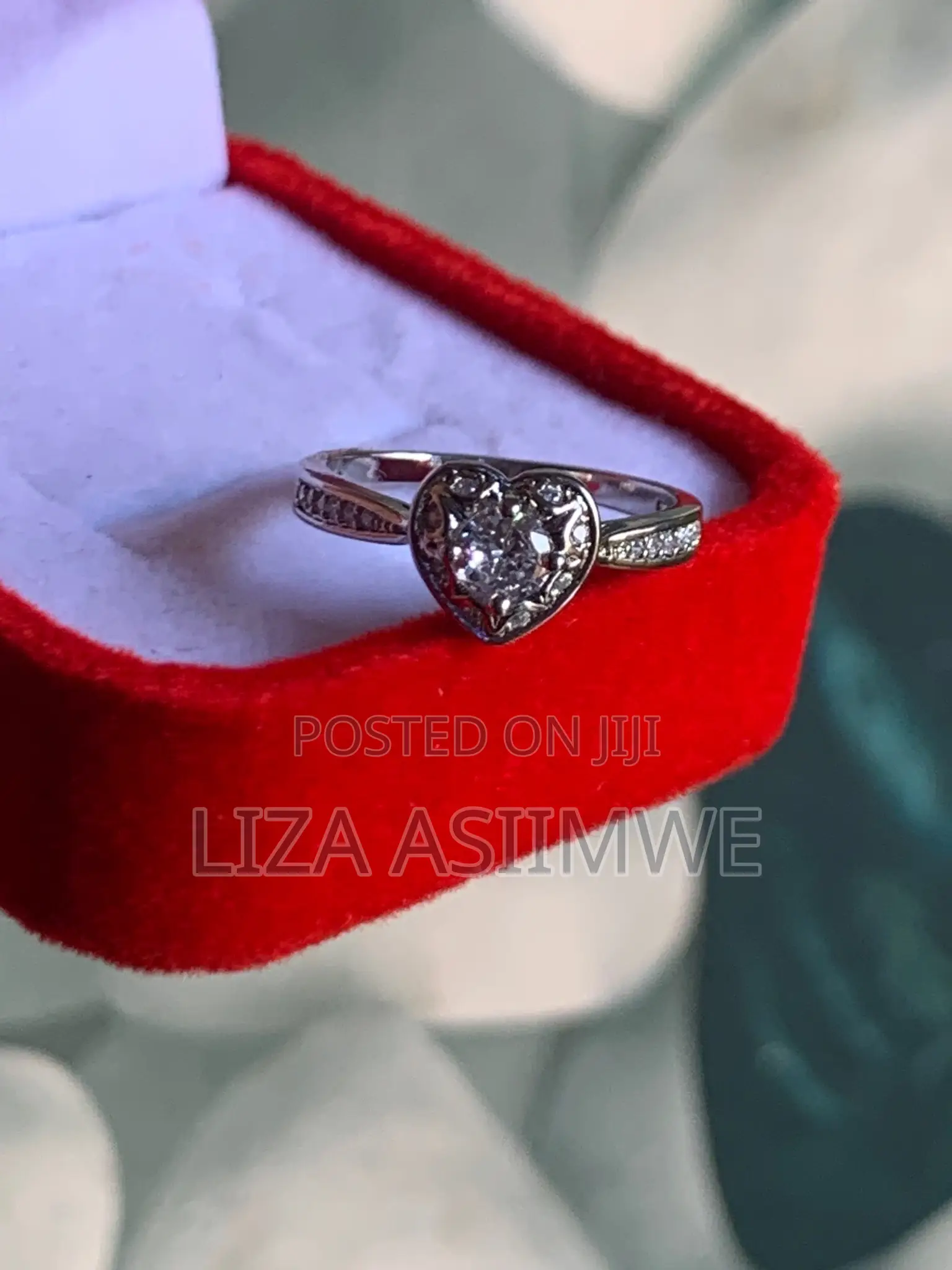 Longing Ring Heart Engagement Ring Available in Size (17) 7