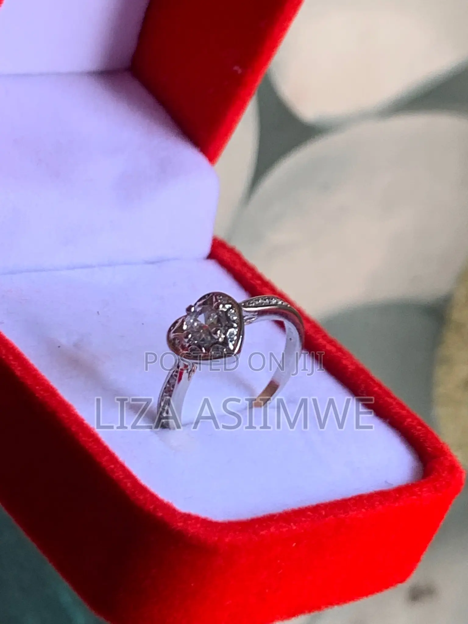 Longing Ring Heart Engagement Ring Available in Size (17) 7