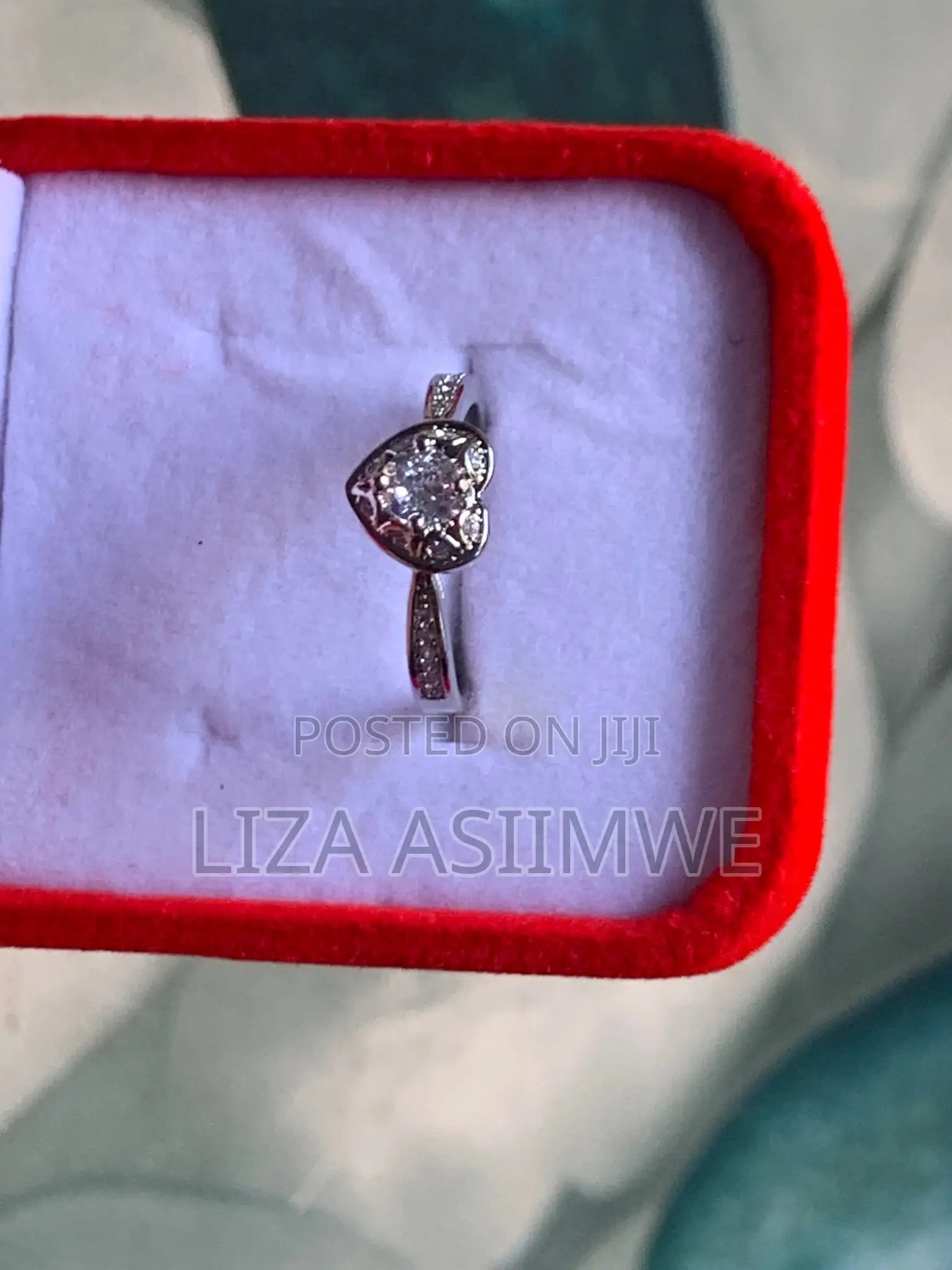 Longing Ring Heart Engagement Ring Available in Size (17) 7