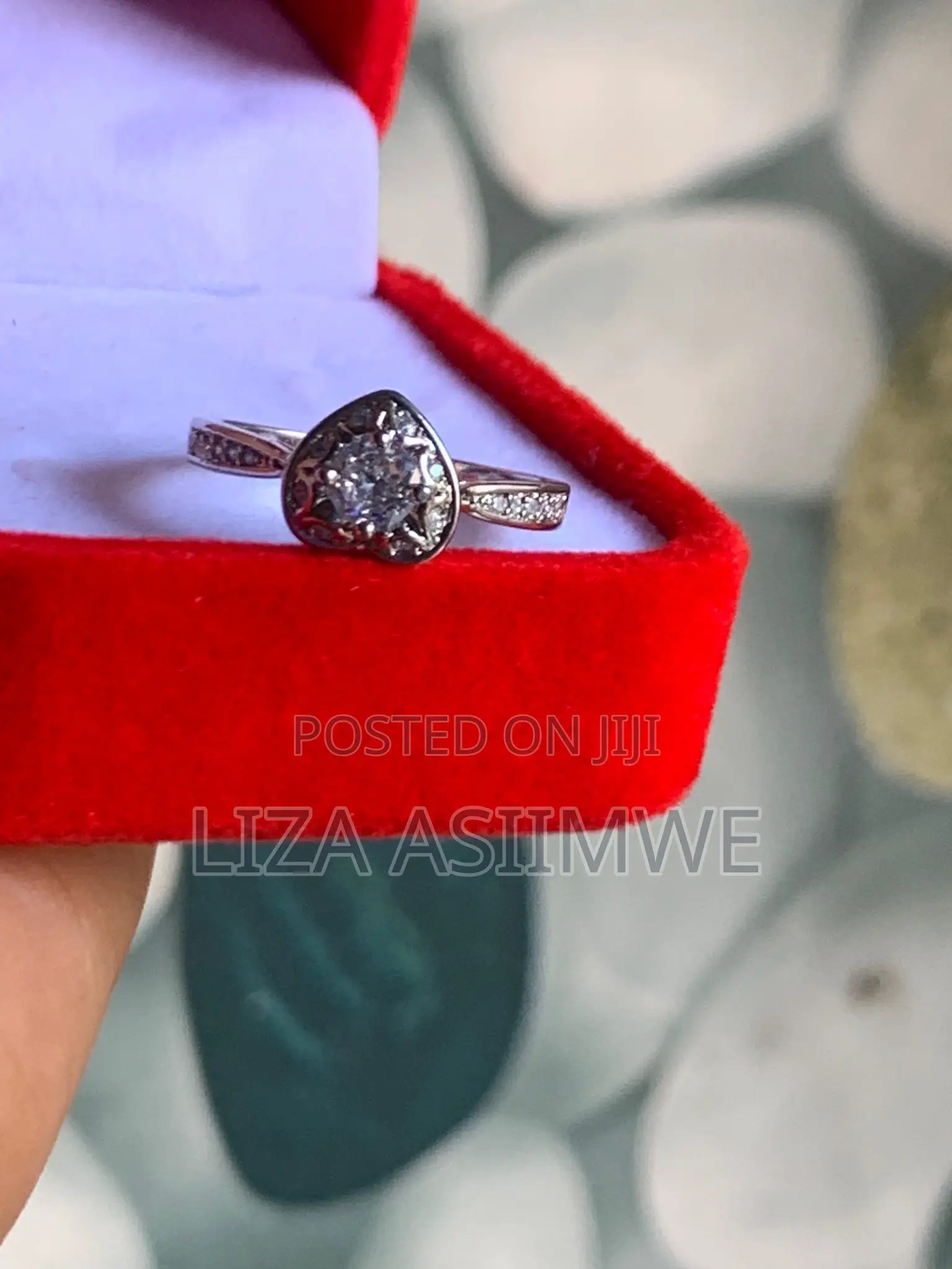 Longing Ring Heart Engagement Ring Available in Size (17) 7