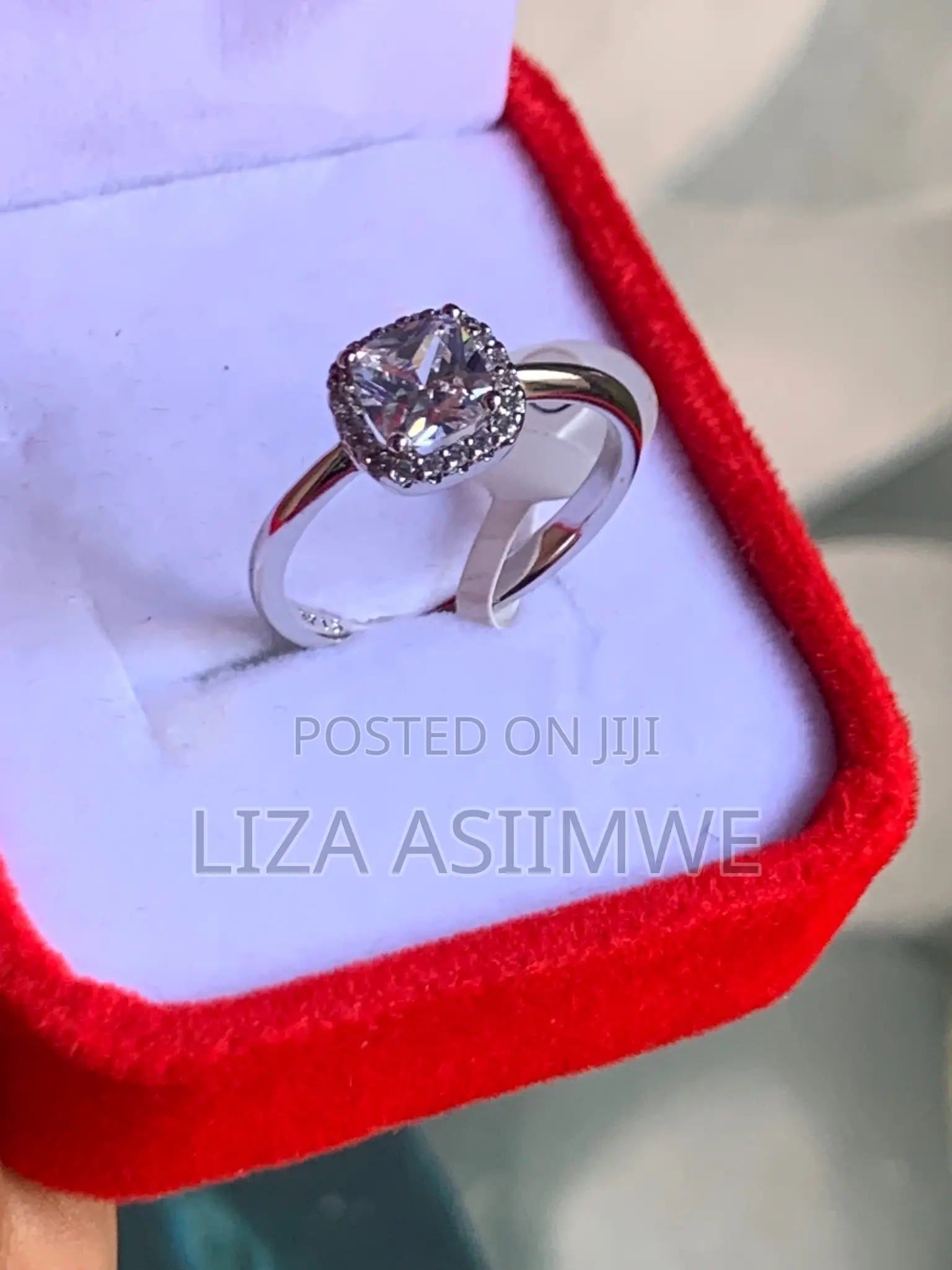 Halo Engagement Ring Available in Size (8)(18)