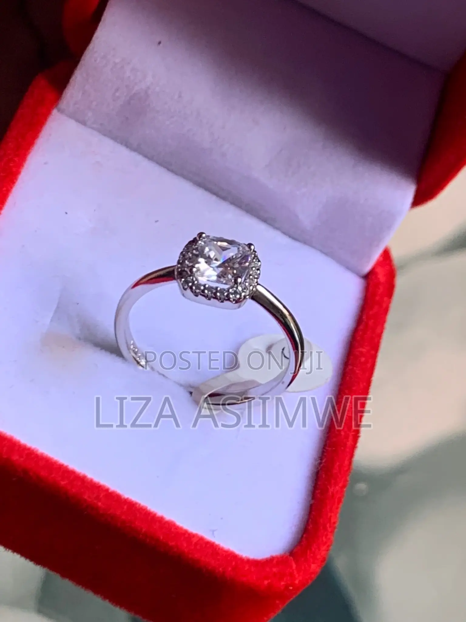 Halo Engagement Ring Available in Size (8)(18)