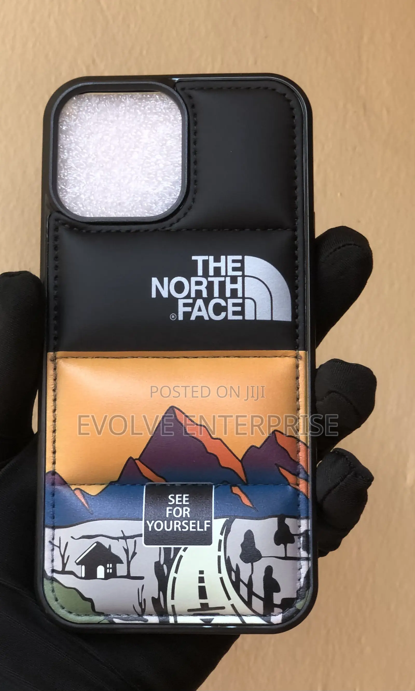 North Face iPhone 13 Pro Max Leather Case
