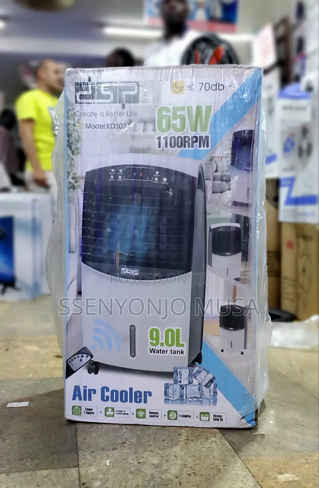 DSP Air Cooler 9.0l Kd3074 - 65w, 1100rpm,Remote Control,Led