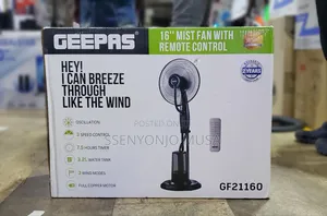 Photo - GEEPAS 16 Mist Fan With Remote Control GF21160-3 Wind Speeds
