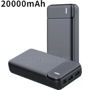 Power Bank 20000mah Slim LCD Fast Charge Black