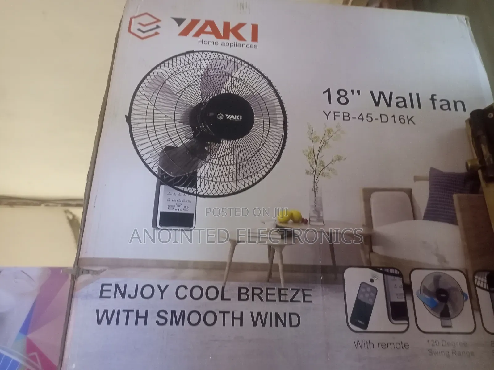 Yaki Wall Fans 18" With a Remote