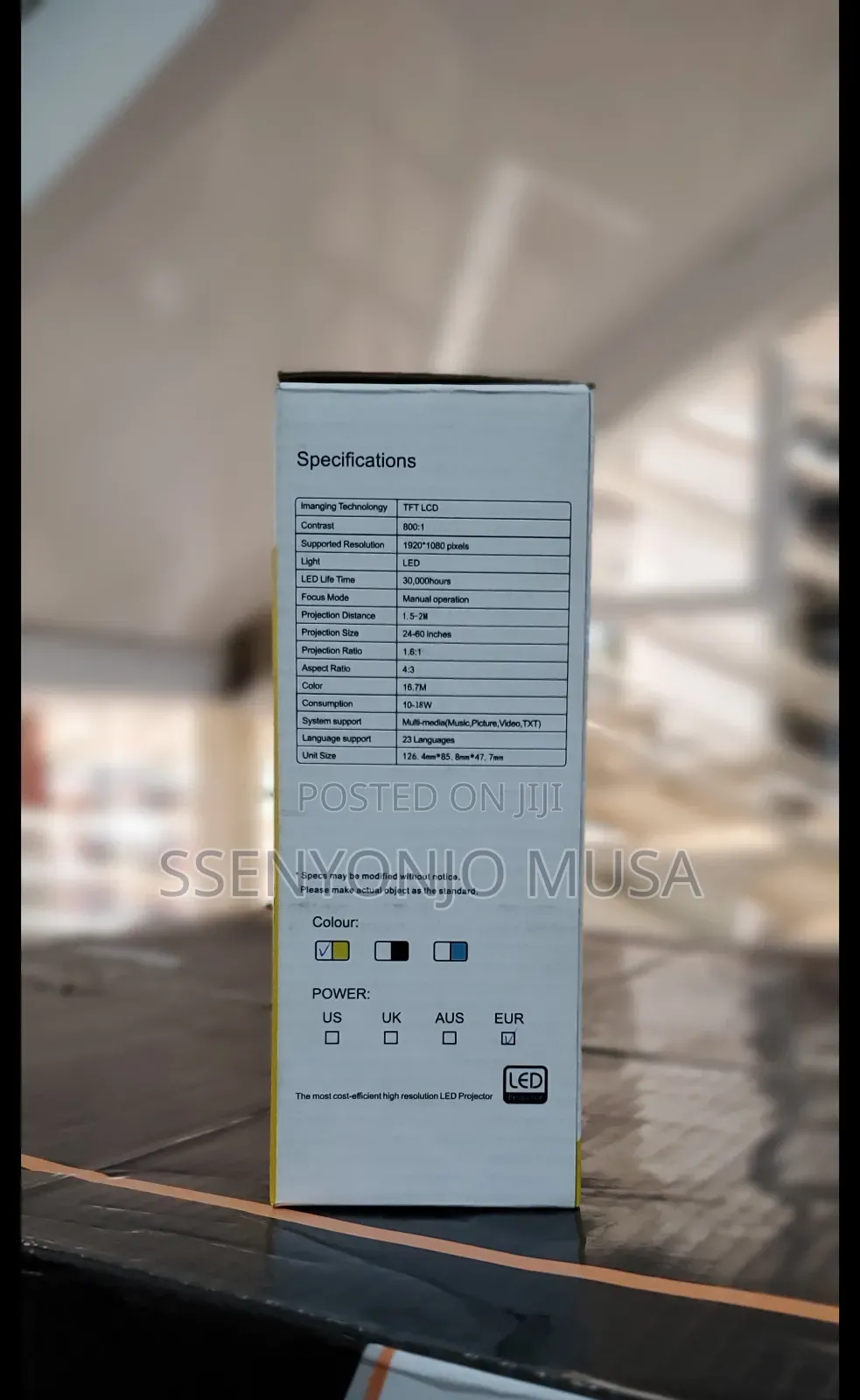 Portable Led Projector-1080p Resolution-30000 Hours Ledlife