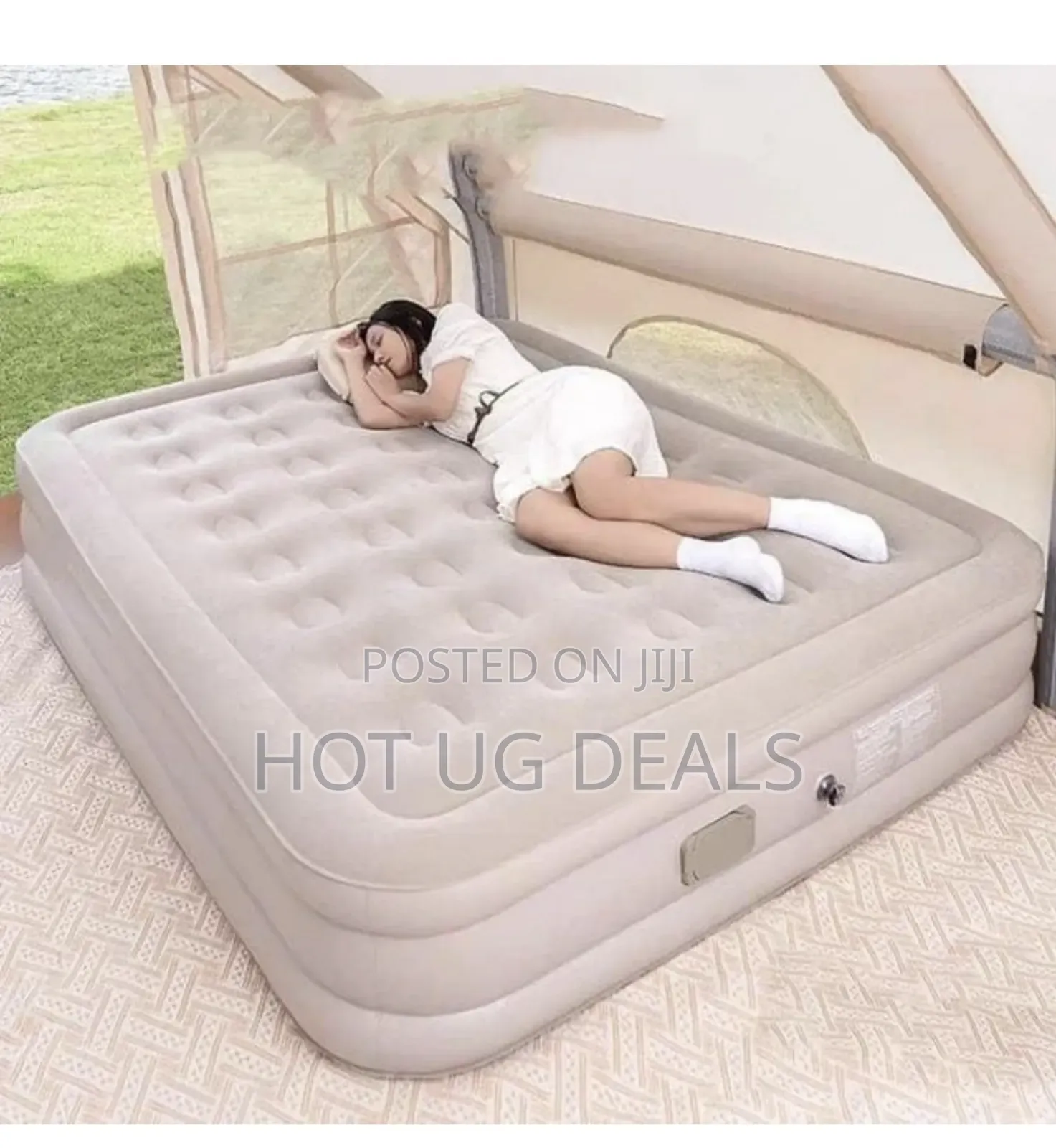 Double Camping Air Mattress With Pump Inflatable Mattress