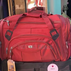 Hand and Shoulder Carrying Traveling Bag - Maroon