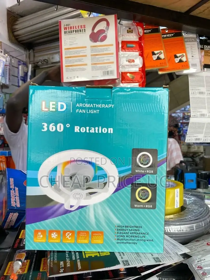 LED Aromatherapy Fan Light 360 Rotation