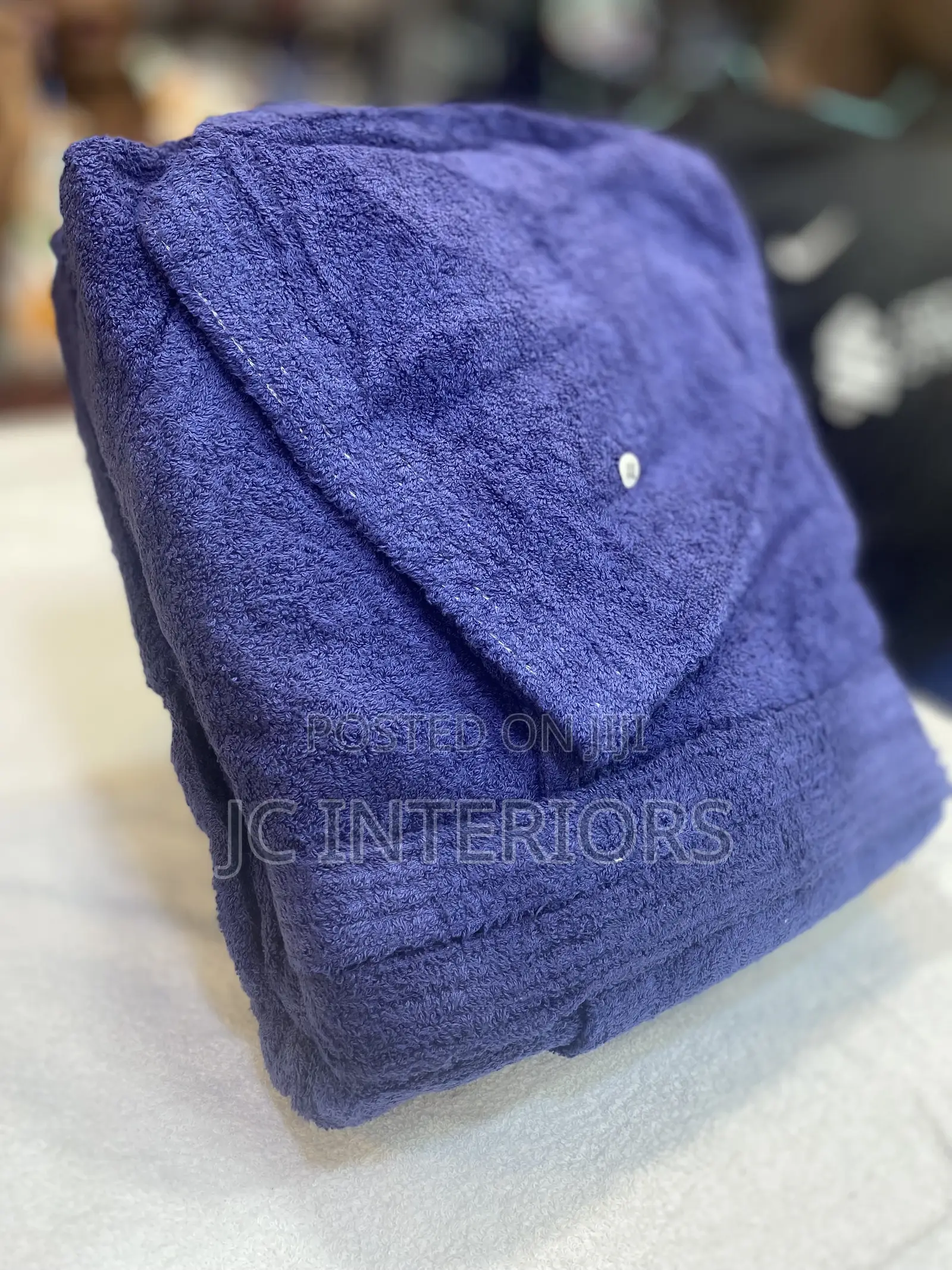 Navy Blue Bathrobe