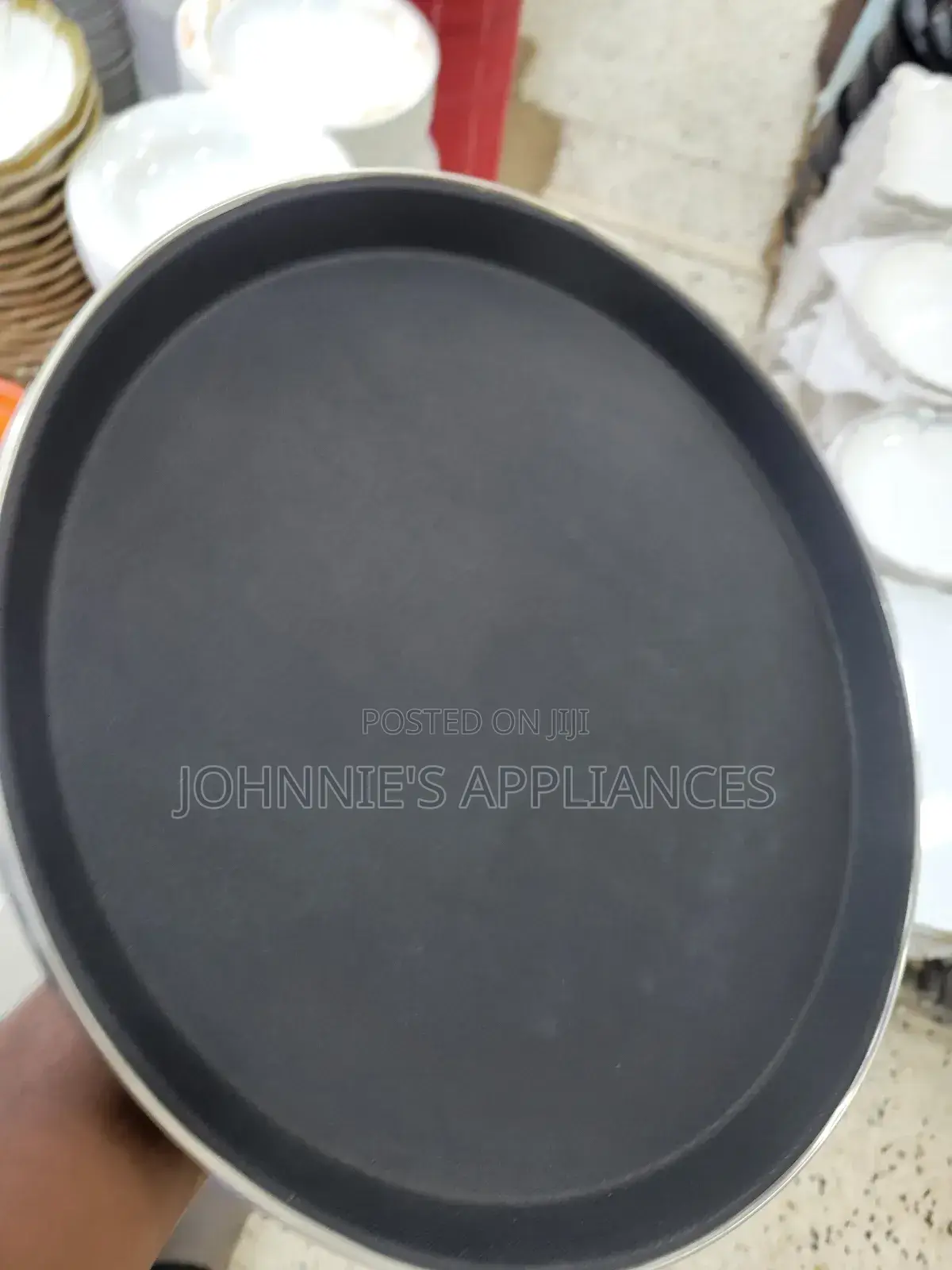 Anti Non Slip Serving Trays Black Both Round And Square