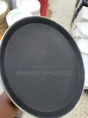 Anti Non Slip Serving Trays Black Both Round And Square