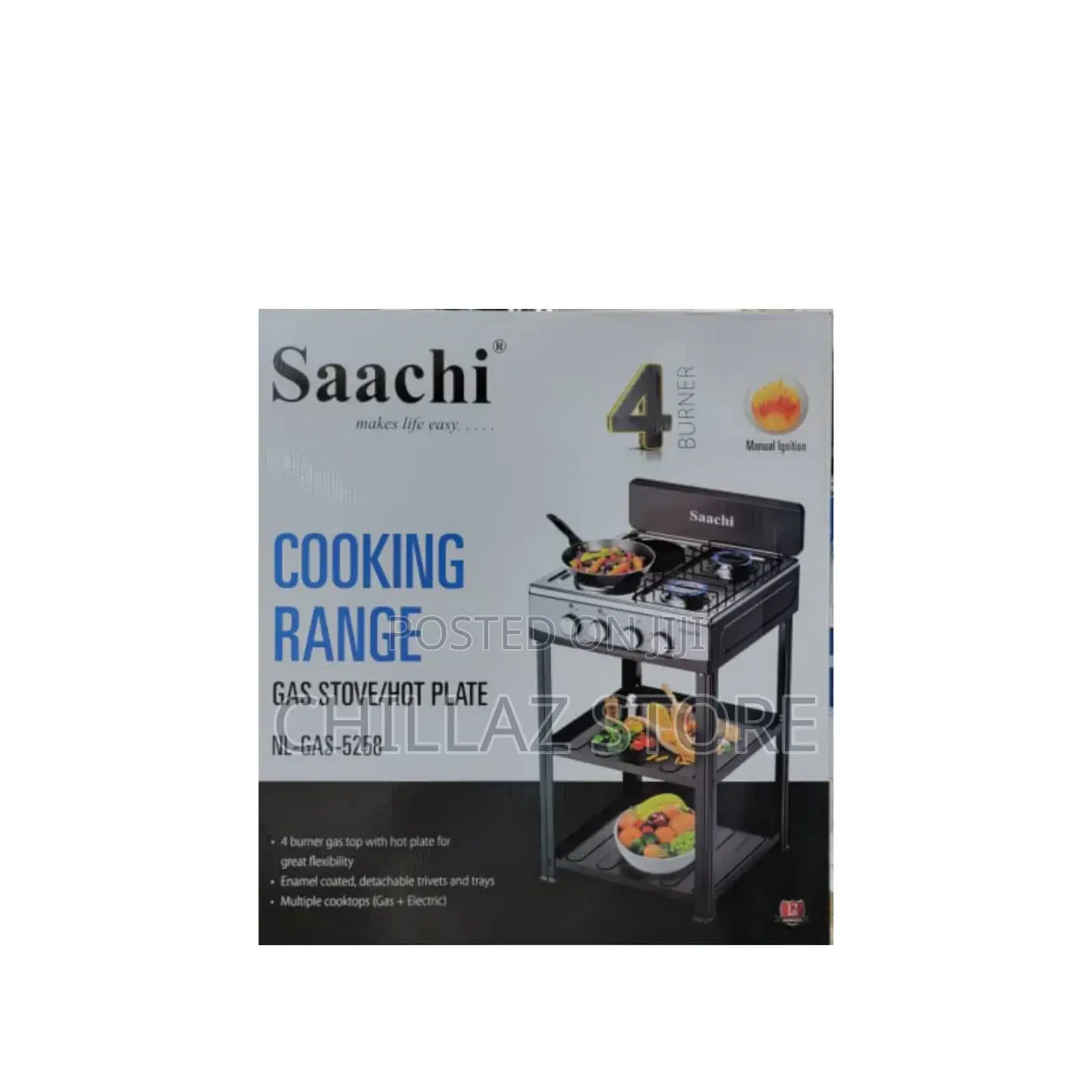 Saachi 4 Burner Cooking Range Gas Stove.