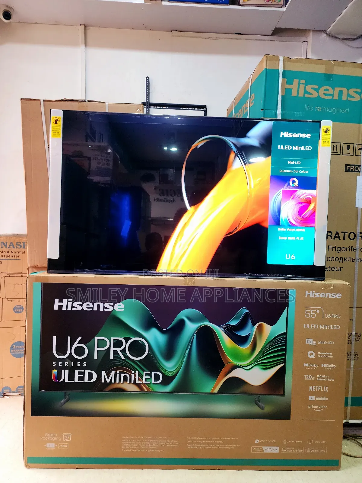 55inches Hisense U6 PRO Series Vidaa Smart Tv