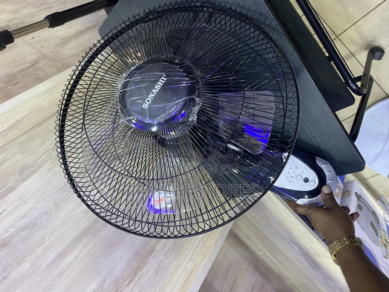 Black Wall Mounted Fan With Remote