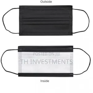 Mask 3 Layer Disposable Protective Face Masks With White.