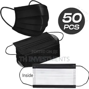 Mask 3 Layer Disposable Protective Face Masks With White.