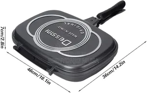 Dessini Double Grill Frying Pan -Side Pressure,Anti-Scratch