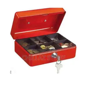 Metal Cash Money Box. 6 Inch
