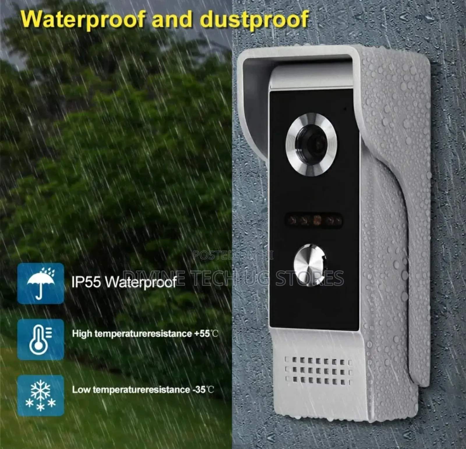 Video Door Phone 2 Way Outdoor Doorbell With IR Camera