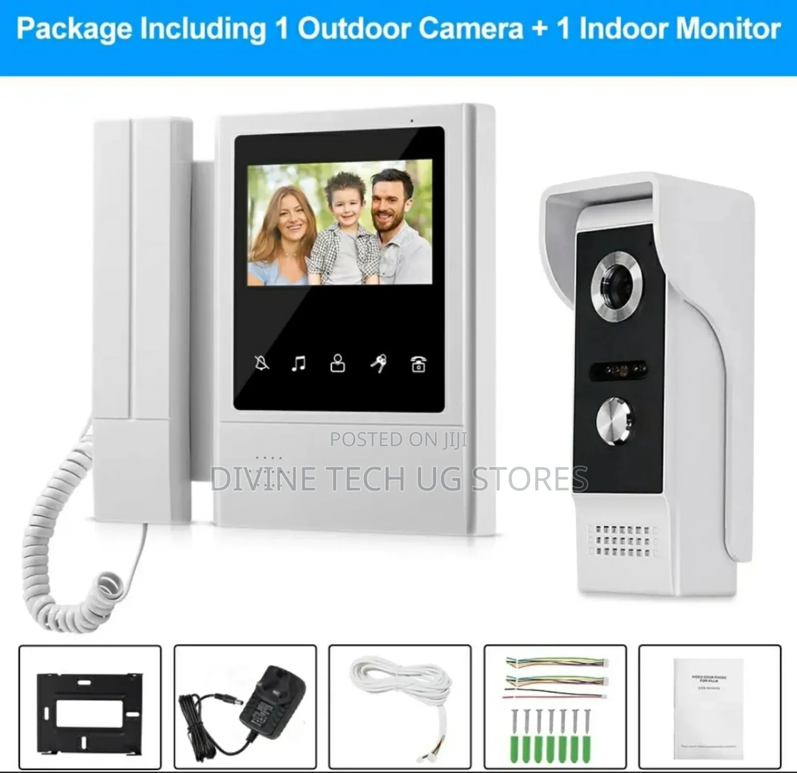 Video Door Phone 2 Way Outdoor Doorbell With IR Camera
