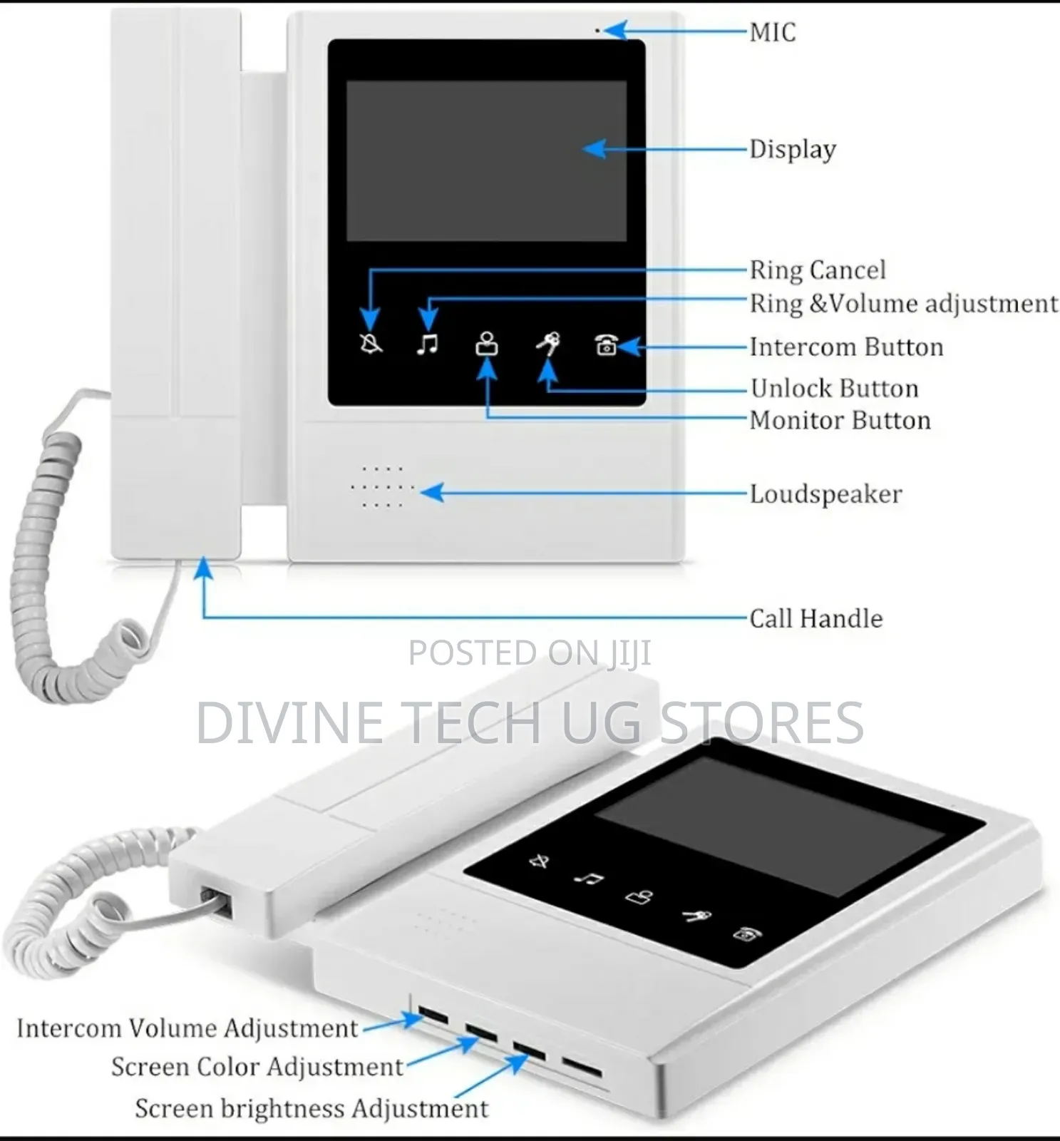 Video Door Phone 2 Way Outdoor Doorbell With IR Camera
