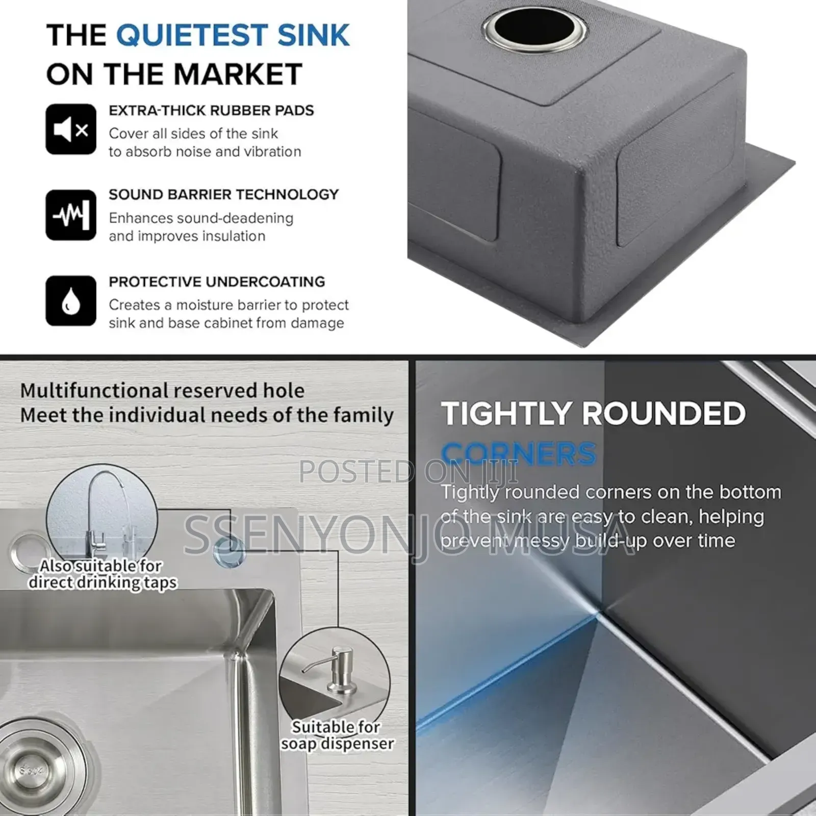 Homelody 50x45cm Stainless Steel Undermount Kitchen Sink-