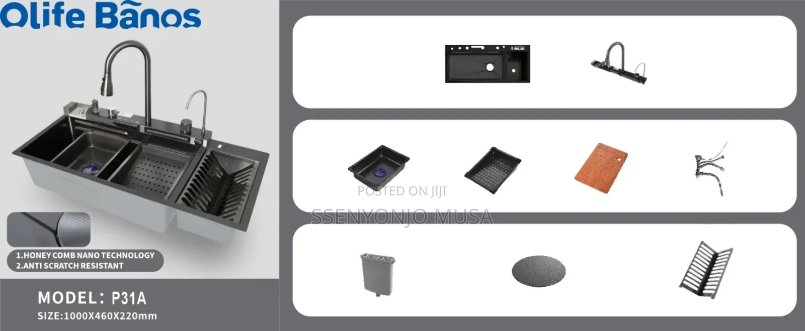 Multifunctional Digital Kitchen Sink - 304 Stainless Steel-