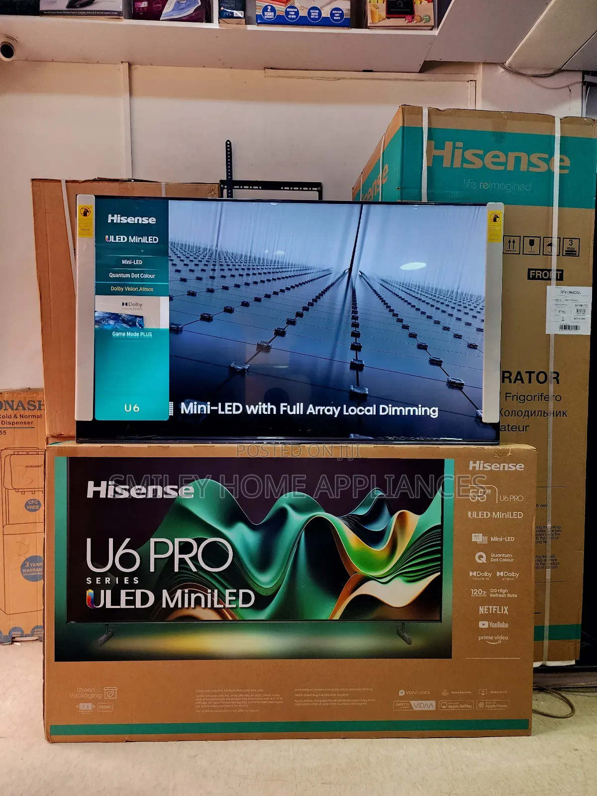 55inches Hisense U6 Miniled Uled4k Smart Tv With Dolby Atmos